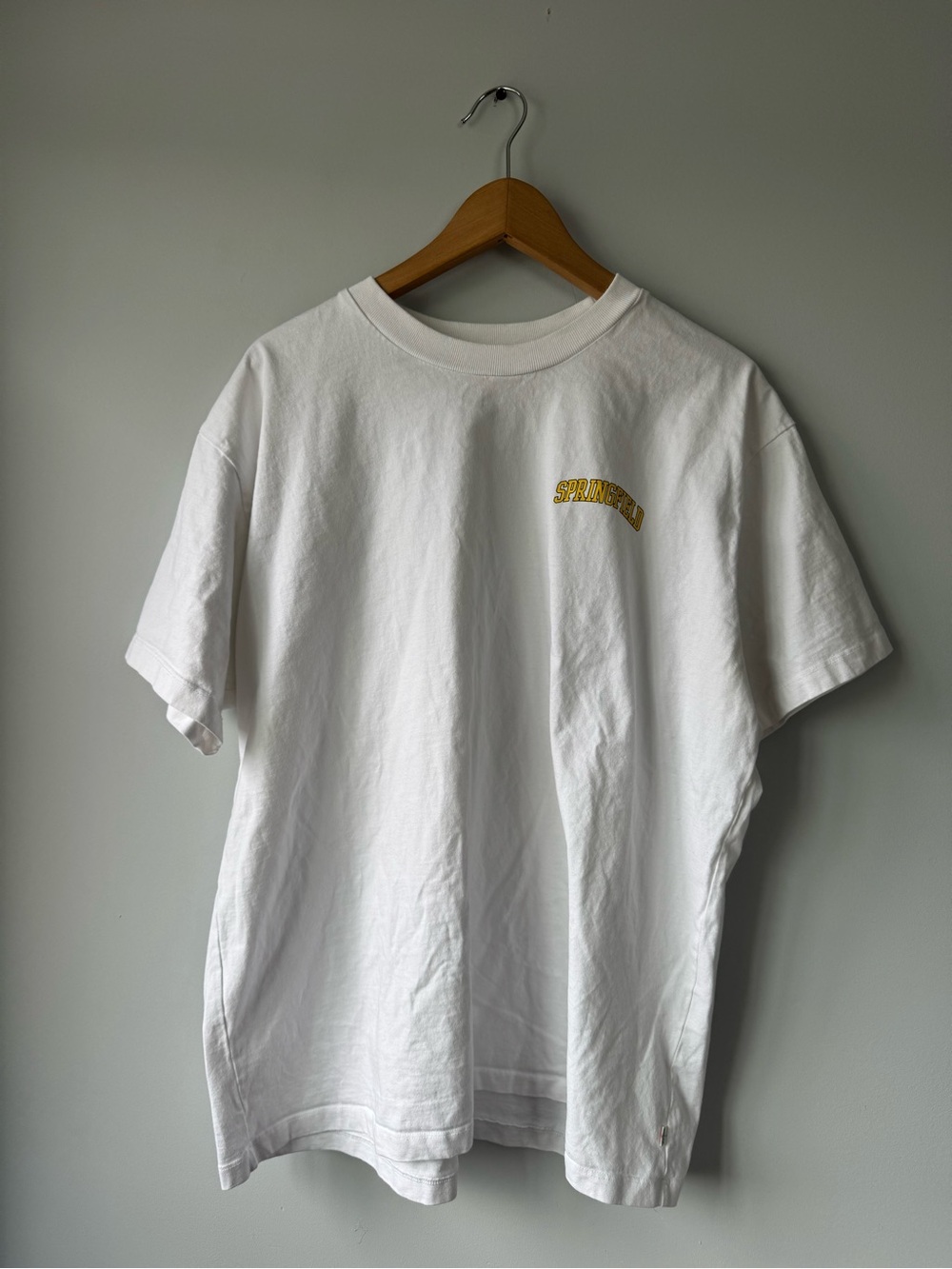 (L) White Graphic the simpsons Short-Sleeve T-Shirt